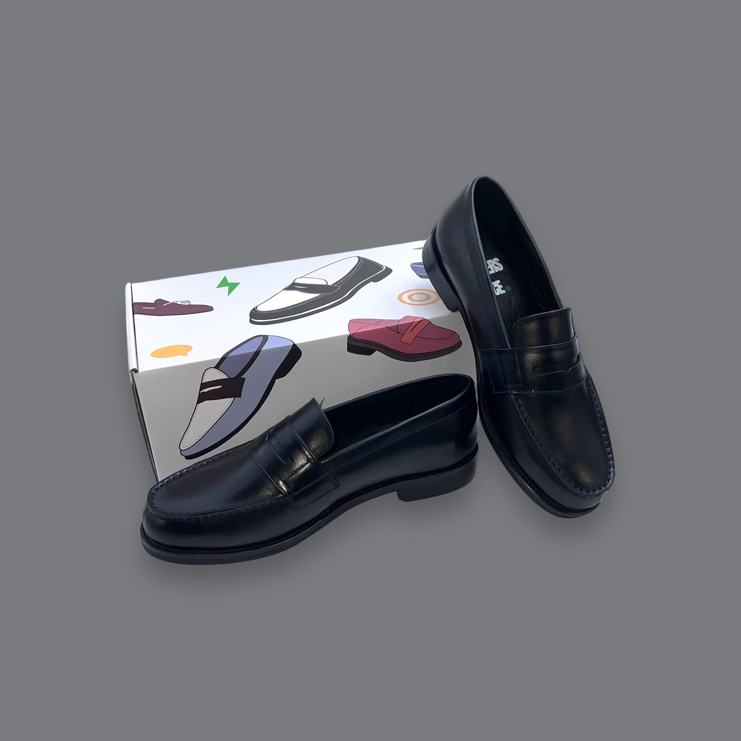 Retro Penny Loafer (Black)