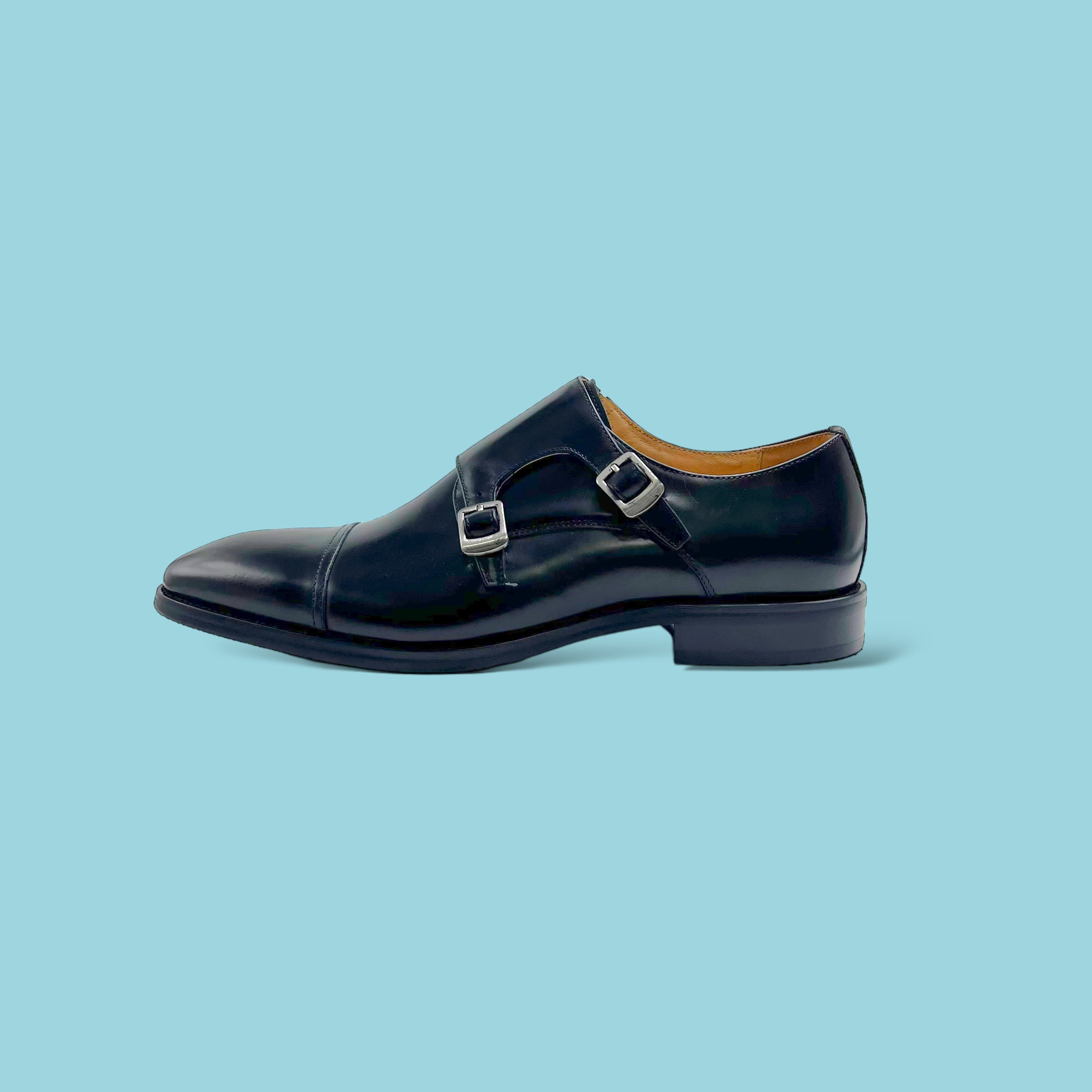 Captoe Double Monk Strap (Black)