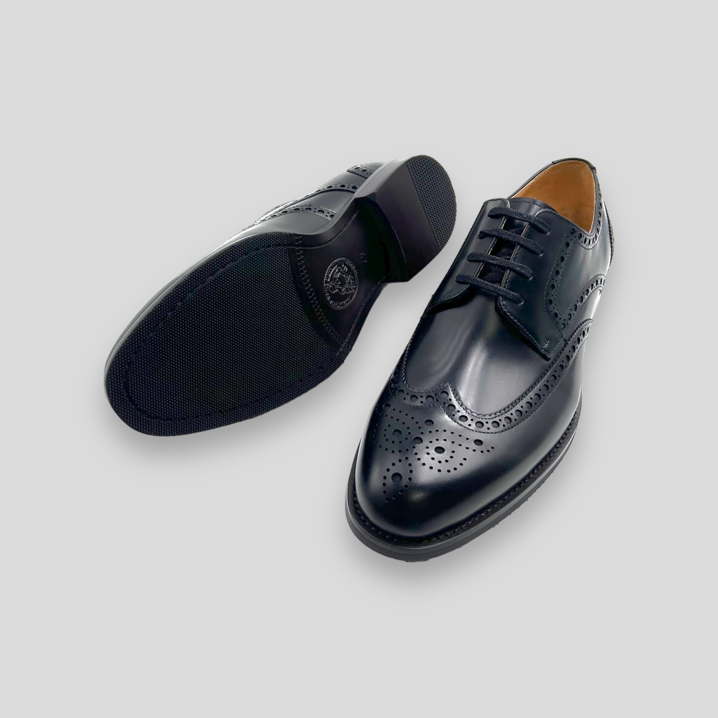 Asian Fit - Wingtip Brogue Oxford (Black)