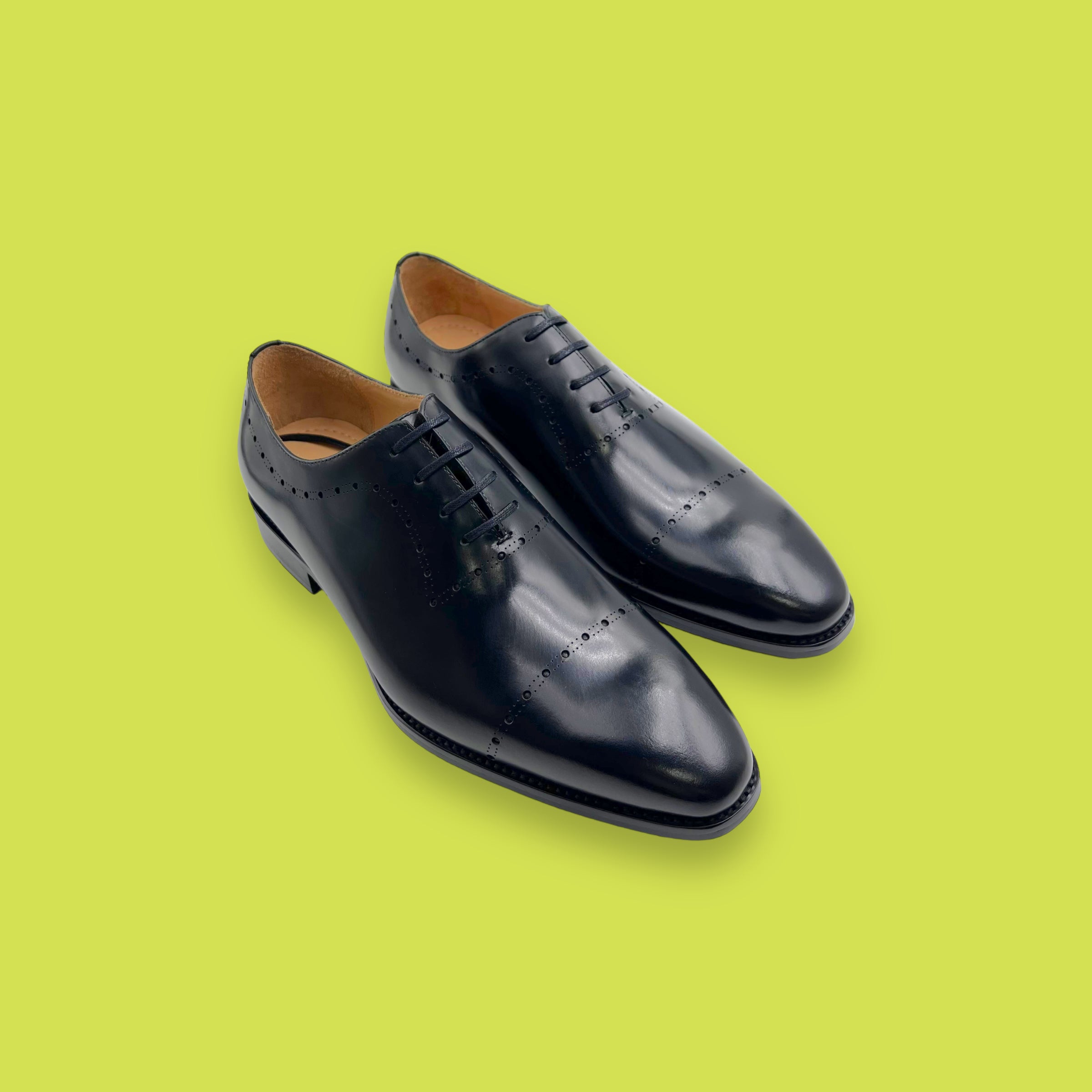 Minimal Captoe Oxford with Leather Outsole (Black)