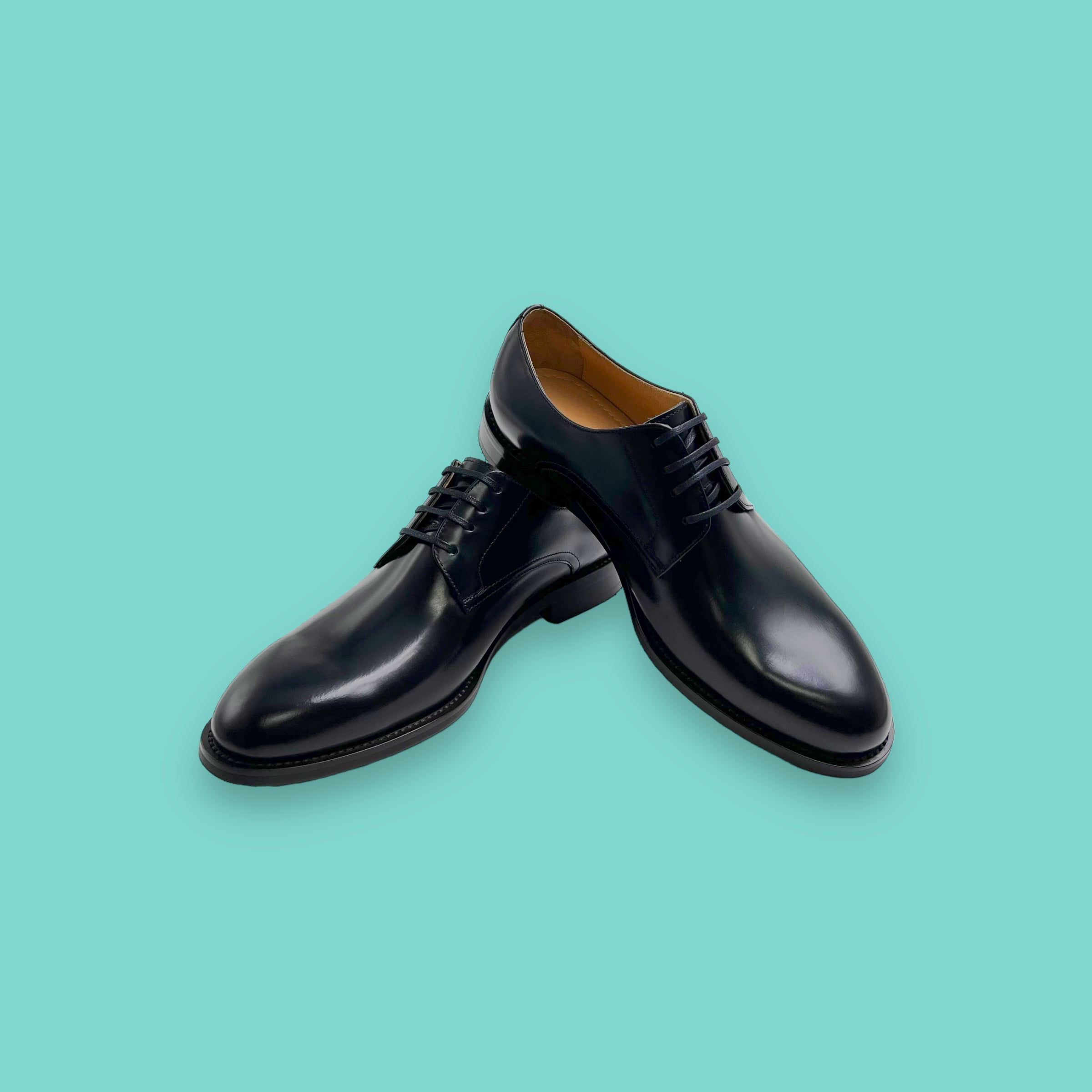 Asian Fit - Plain Toe Derby (Black)