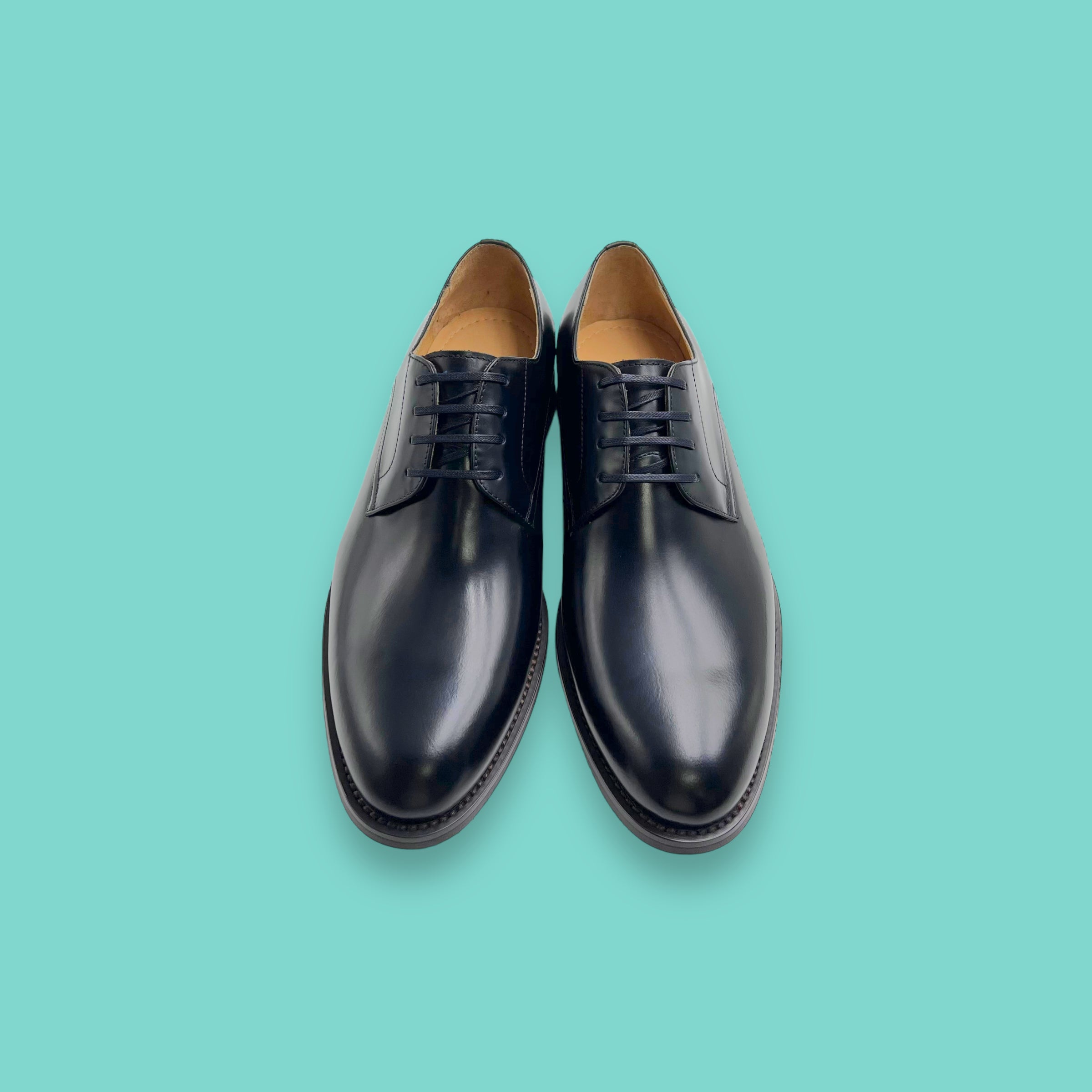 Asian Fit - Plain Toe Derby (Black)