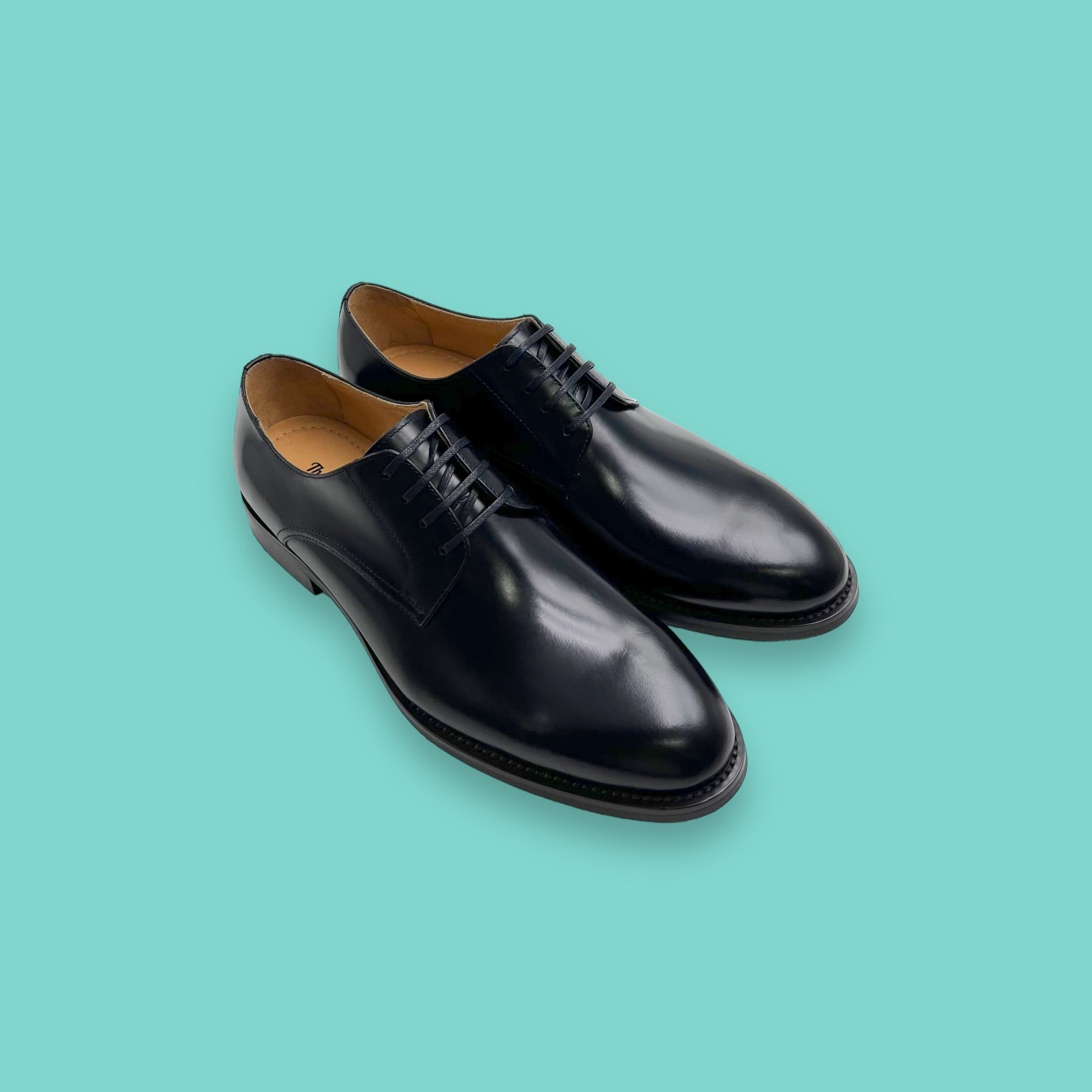 Asian Fit - Plain Toe Derby (Black)